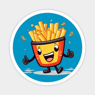 Cute French Fries T-Shirt Magnet